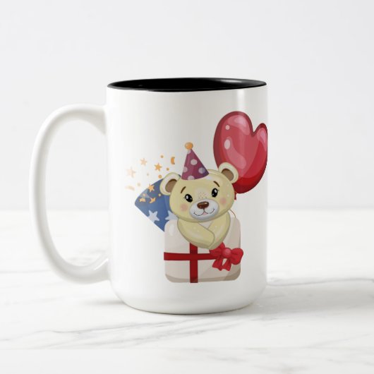 Taza clásica, 15 oz tweekleurige koffiemok (Links)