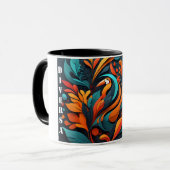 Taza con Arte Simbólico de Biodiversidad Mok (Voorkant links)