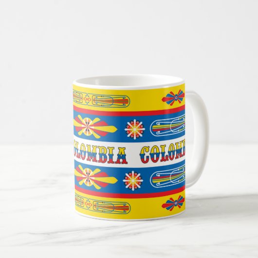 Taza con diseño bus Chiva Colombiana Koffiemok (Voorkant rechts)