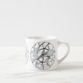 Taza con diseño de flores y mariposa abstracta espresso kop (Rechts)