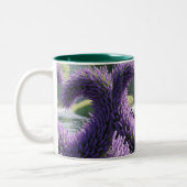 Taza con diseño de lavanda – Love and Peace  Tweekleurige Koffiemok (Links)