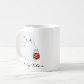 Taza  con Diseño Tierno de Fantasma para Halloween Koffiemok (Voorkant links)
