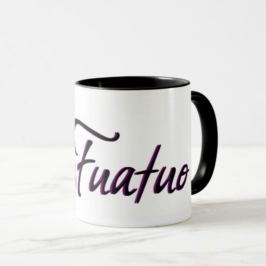 Taza con el logo de Fuatuo. Mok (Voorkant rechts)