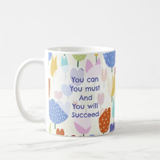 Taza con flores koffiemok (Links)