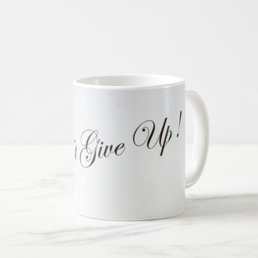Taza con frase Don't give Up Koffiemok (Voorkant rechts)