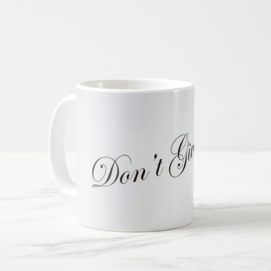 Taza con frase Don't give Up Koffiemok (Voorkant links)