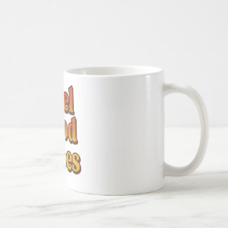 Taza con frase retro Feel good vibes Koffiemok