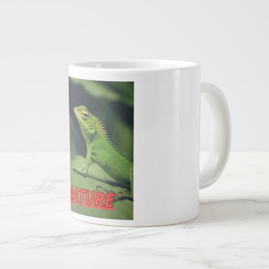 Taza con la foto de una iguana  grote koffiekop (Voorkant rechts)