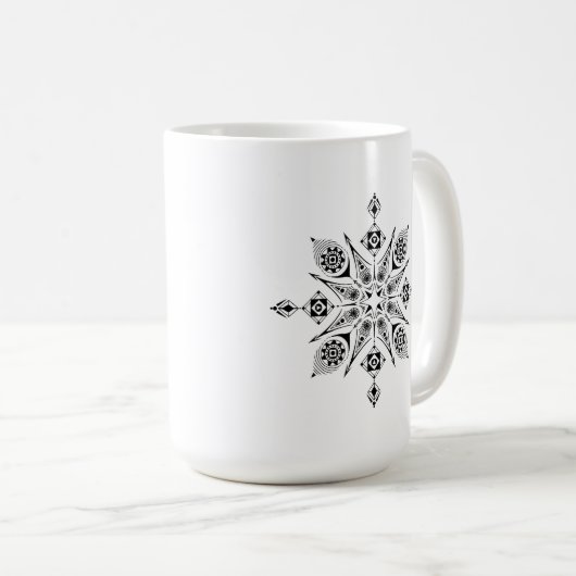 Taza con mandala koffiemok (Voorkant rechts)