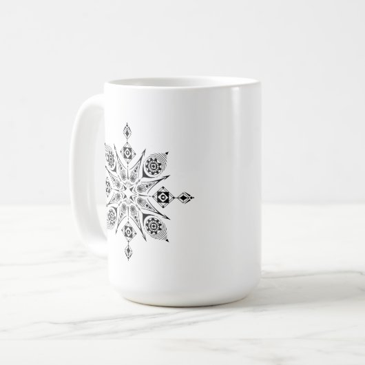 Taza con mandala koffiemok (Voorkant links)