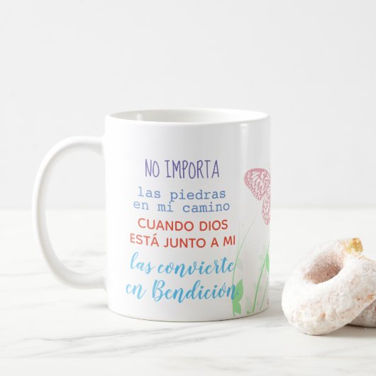 Taza con mensaje - No importa las piedras... Koffiemok (Met donut)