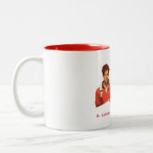 Taza con oracion a Carlo Acutis Tweekleurige Koffiemok (Links)
