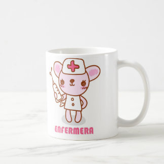 Taza con un dibujo de una enfermera ratoncita koffiemok