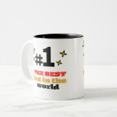 Taza De Café Best Dad In The World #1 Tweekleurige Koffiemok (Voorkant links)