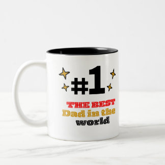 Taza De Café Best Dad In The World #1 Tweekleurige Koffiemok