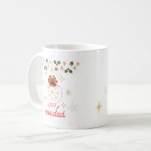 "Taza de café con diseño navideño elegante" Koffiemok (Voorkant links)