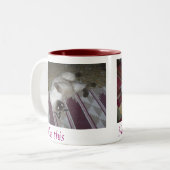 Taza de cafe con dos gatos tweekleurige koffiemok (Voorkant links)