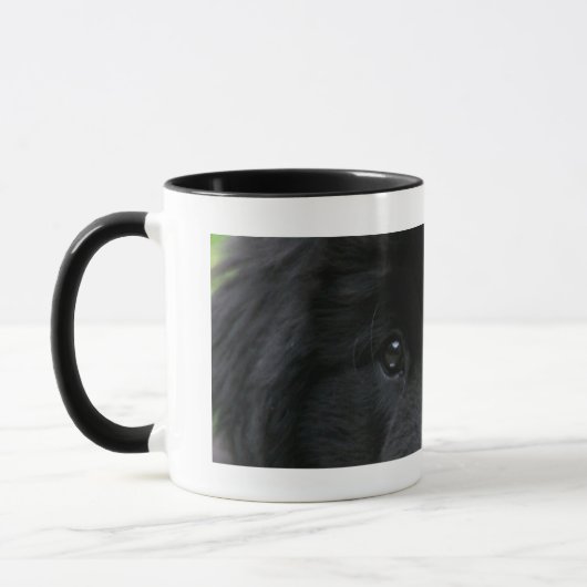 Taza de café con ojos de perro negro mok (Links)