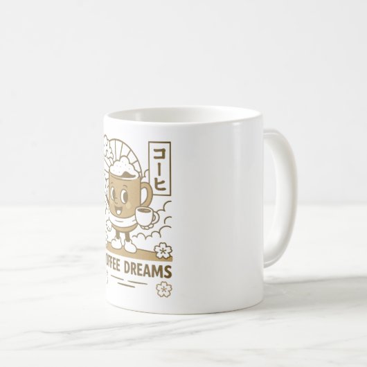 taza de cafe de estilo japones, coffi koffiemok (Voorkant rechts)