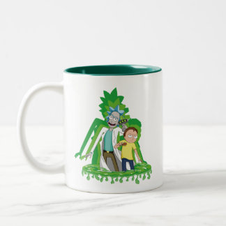 Taza de café - Diseño de Rick y Morty Tweekleurige Koffiemok