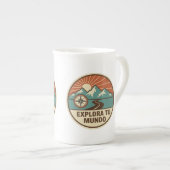 Taza de Café Explora Tu Mundo Porselein Kop (Voorkant rechts)