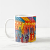 Taza de café fiesta playera en el centro  koffiemok (Links)