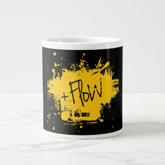 Taza de Cafe +Flow en negro Grote Koffiekop
