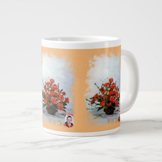 Taza de Café Gigante Bodegón de flores Grote Koffiekop (Voorkant rechts)