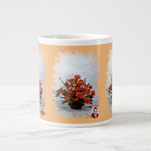 Taza de Café Gigante Bodegón de flores Grote Koffiekop (Voorkant)