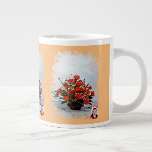 Taza de Café Gigante Bodegón de flores Grote Koffiekop (Rechts)