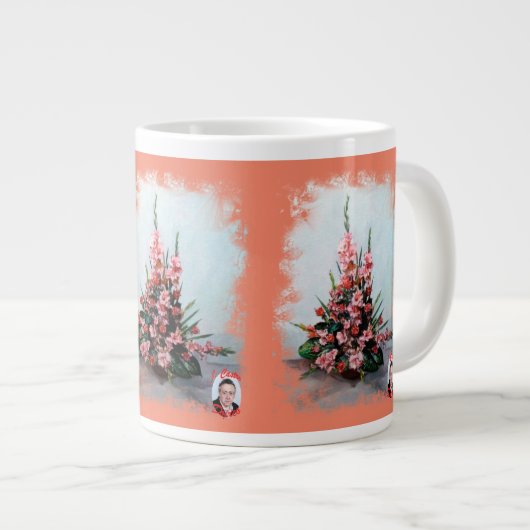 Taza De Café Gigante Bodegón de flores Grote Koffiekop (Voorkant rechts)