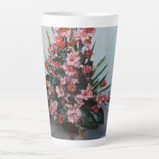 Taza De Café Latte Bodegón de flores Mok (Voorkant)