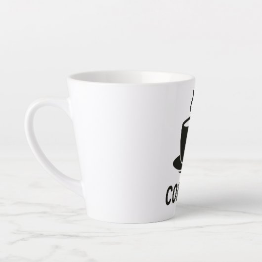 Taza de café latte latte mok (Links)
