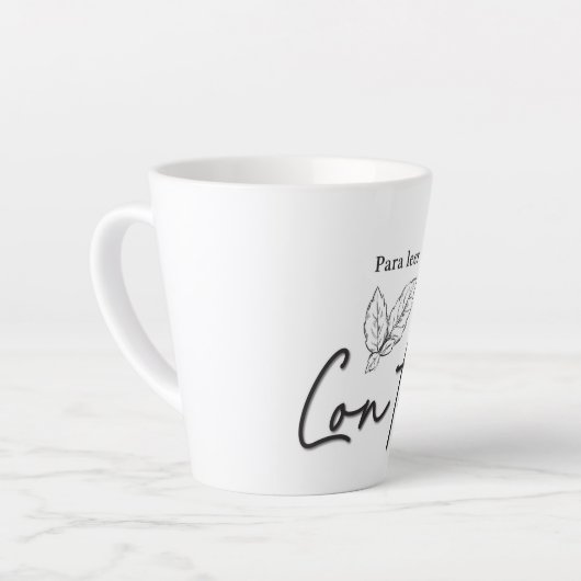 Taza de café latte latte mok (Linkerhoek)