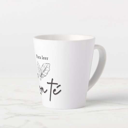 Taza de café latte latte mok (Rechterhoek)