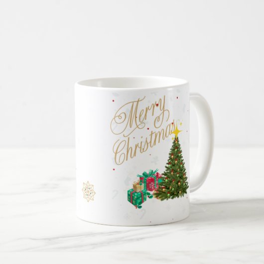 Taza de cafe navideña con Arbol y reaglos Koffiemok (Voorkant rechts)
