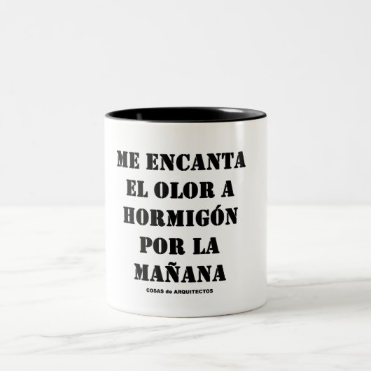 Taza de Café - OLOR A HORMIGÓN POR LA MAÑANA Tweekleurige Koffiemok (Center)