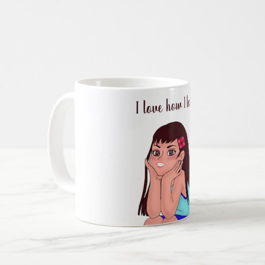 taza de cafe para mujer koffiemok (Voorkant links)