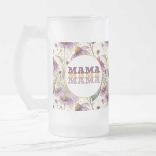 Taza De Café Watercolor Echinacea Purple & Gold Matglas Bierpul (Links)