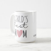 Taza De Café World's Best MOM Custon Koffiemok (Voorkant links)