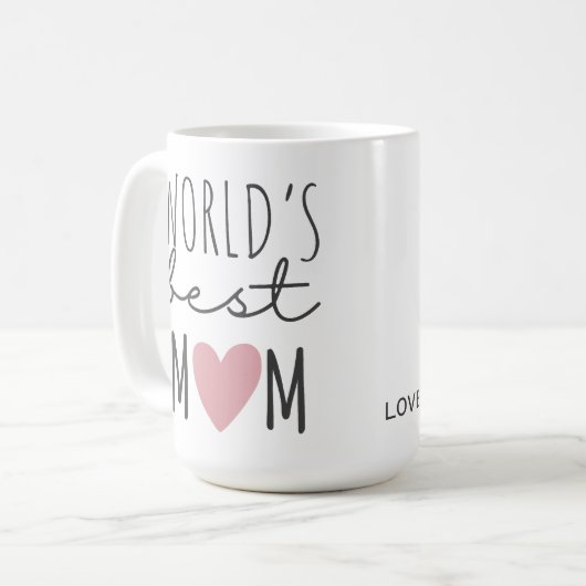 Taza De Café World's Best MOM Custon Koffiemok (Voorkant links)