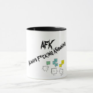 Taza de Cerámica Negra Mate 'AFK' (Always F*cking Mok