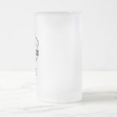 Taza De Cristal Esmerilado Beer fan Glass. Customi Matglas Bierpul (Center)