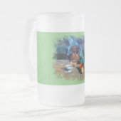 Taza de Cristal Esmerilado Bodegón a espátula Matglas Bierpul (Voorkant links)