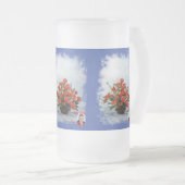 Taza de Cristal Esmerilado Bodegón de flores Matglas Bierpul (Voorkant rechts)