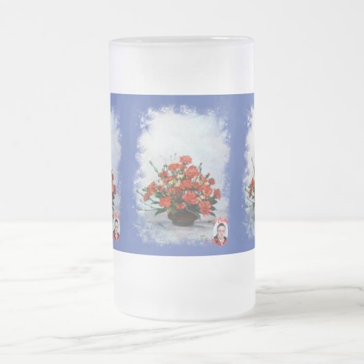 Taza de Cristal Esmerilado Bodegón de flores Matglas Bierpul (Center)