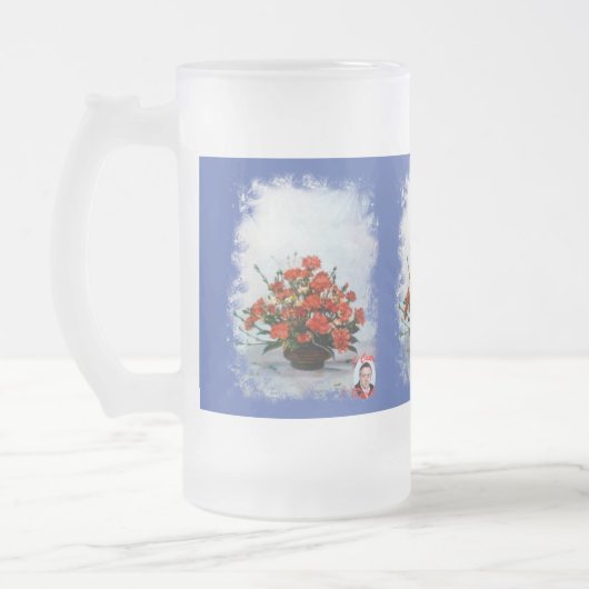 Taza de Cristal Esmerilado Bodegón de flores Matglas Bierpul (Links)