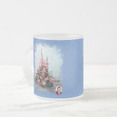 Taza De Cristal Esmerilado Bodegón de flores Matglas Koffiemok (Voorkant links)