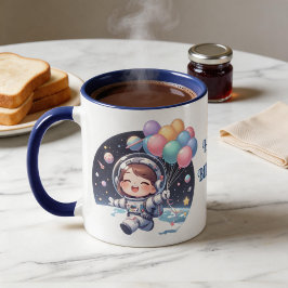Taza de Cumpleaños Astronauta con Globos Mok
