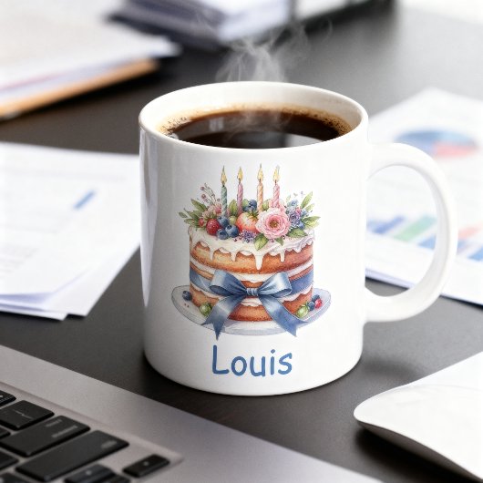 Taza de cumpleaños personalizable koffiemok